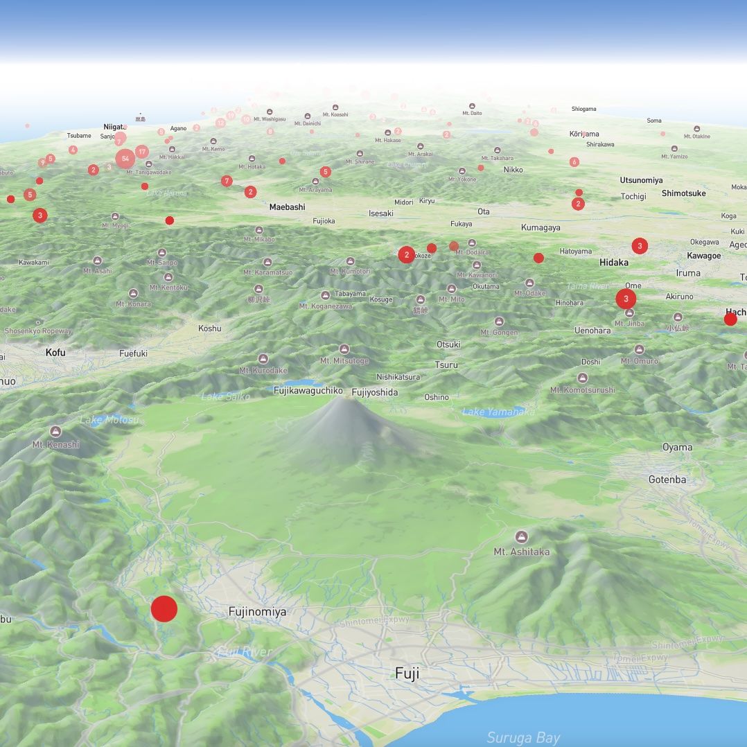Bear incident map of Japan