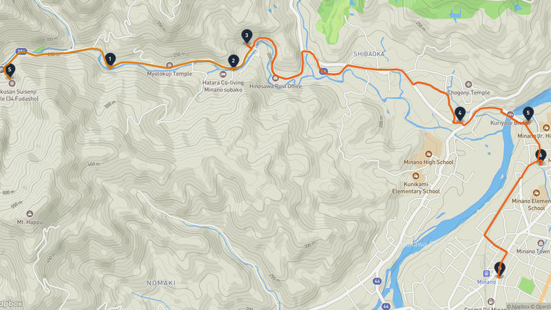 皆野町至荒川橋樑 登山路線