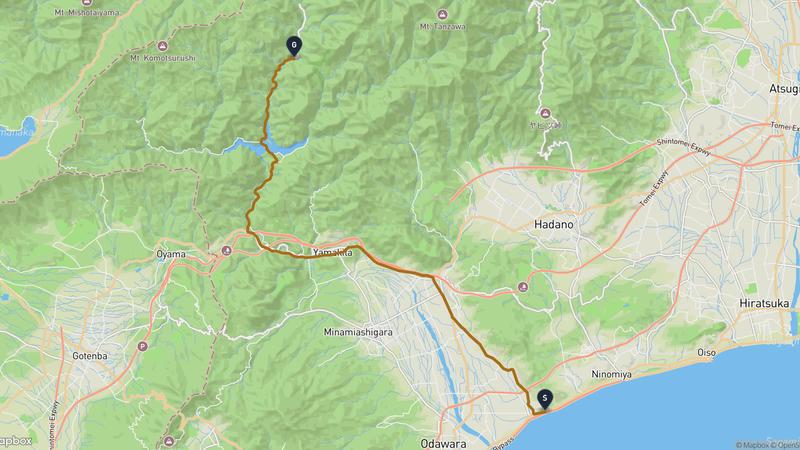 小田原市至山北町 驾车路线