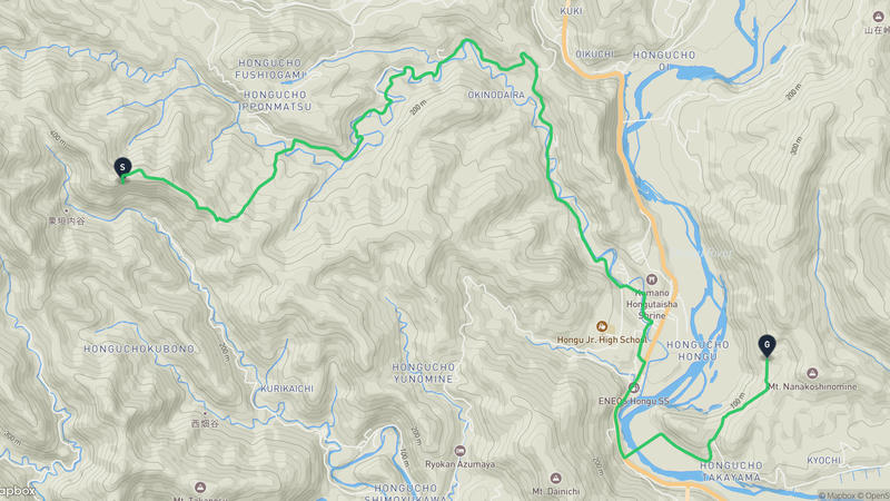 發心門王子至熊野本宮大社 登山路線