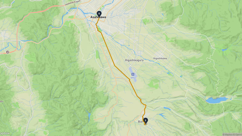 美瑛町至常磐公園 登山路線