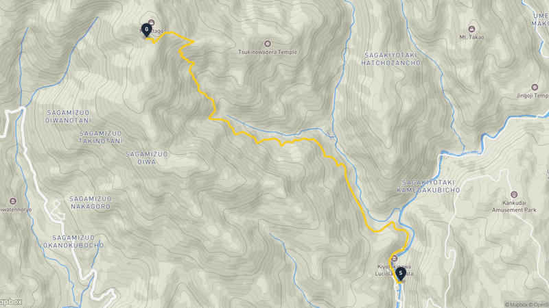 清瀧川至爱宕山 徒步路线
