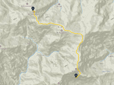 山上岳 → 大普賢岳