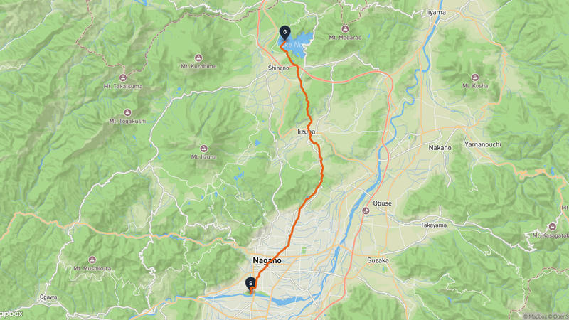 Nagano to Shinano Hiking Route