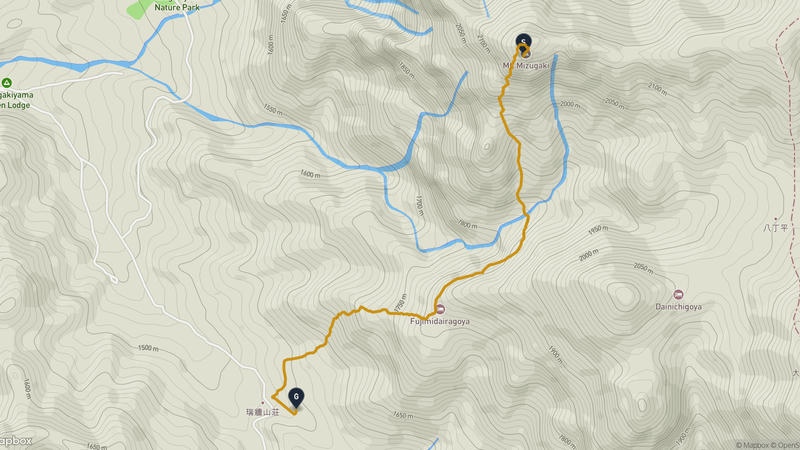瑞牆山 登山路線