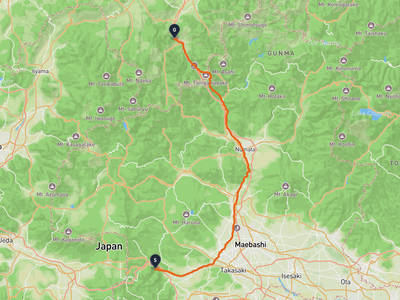 碓氷峠鉄道文化むら → 湯沢町