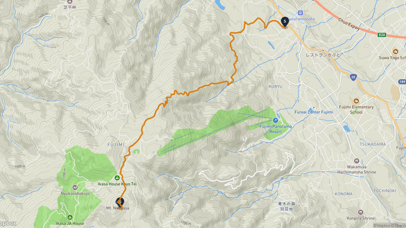 Fujimi to Mount Nyukasa Hiking Route
