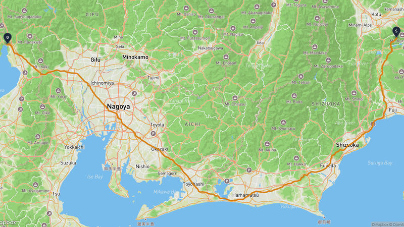 笛吹市至餘吳湖 登山路線