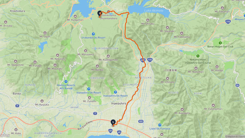 Inawashiro to Morohashi Museum of Modern Art Hiking Route