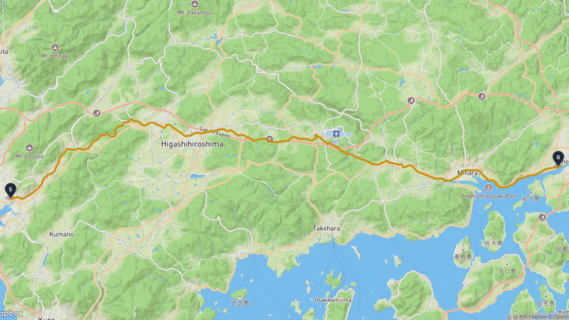 広島市安芸区至向島（廣島縣） 骑行路线