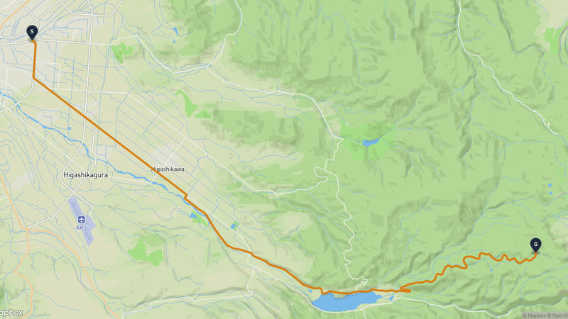 Asahikawa to Higashikawa Hiking Route