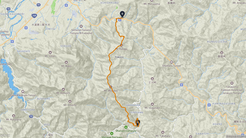 飯能市至横瀬町 登山路線