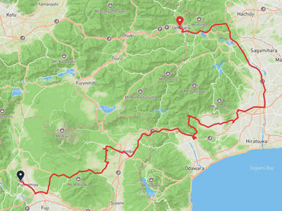 富士山本宮淺間大社 → 上野原市