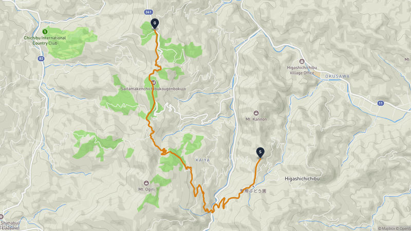 Higashichichibu to Minano Hiking Route