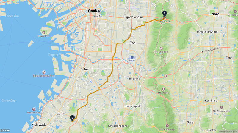 Izumi to Mount Ikoma Hiking Route