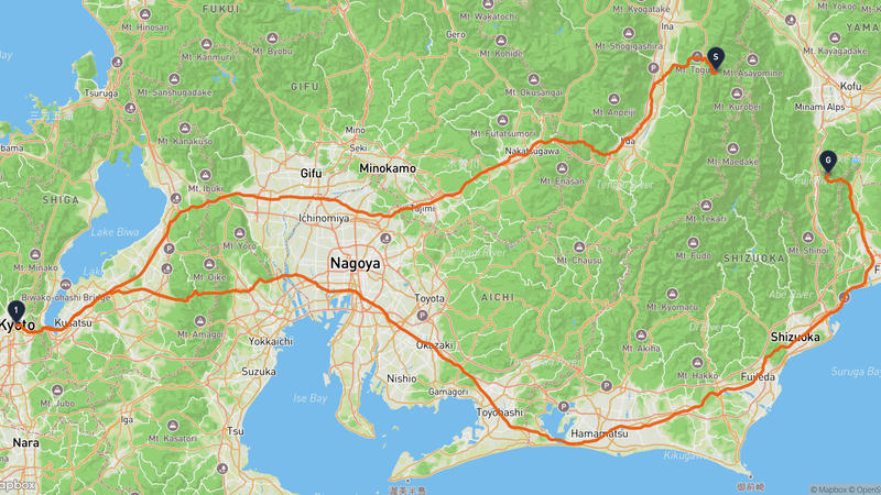 Ina to Minobu Hiking Route