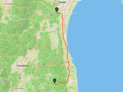 飯舘村 → 名取市
