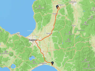 厚真町 → 深川市