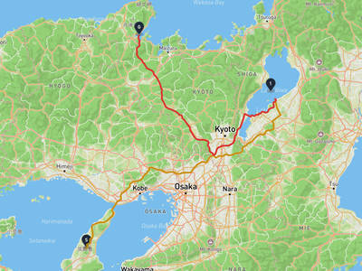 淡路島 → 丹後天橋立大江山國定公園