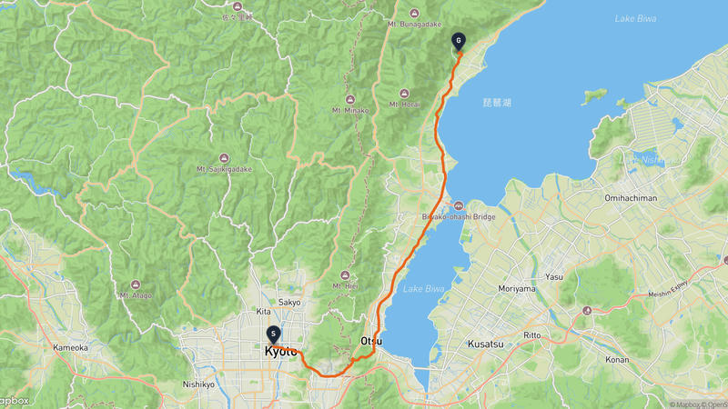 Gyōgan-ji Temple to Otsu Hiking Route