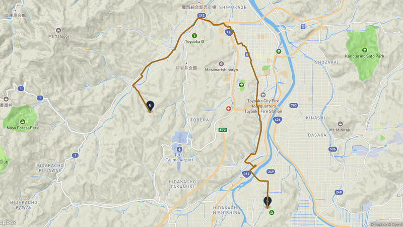 豊岡市 登山路線