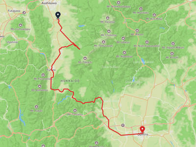 旭川市 → 帯広市