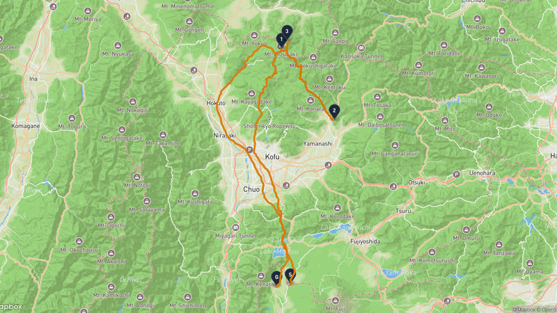 Fujikawaguchiko to Asagiri Plateau Hiking Route