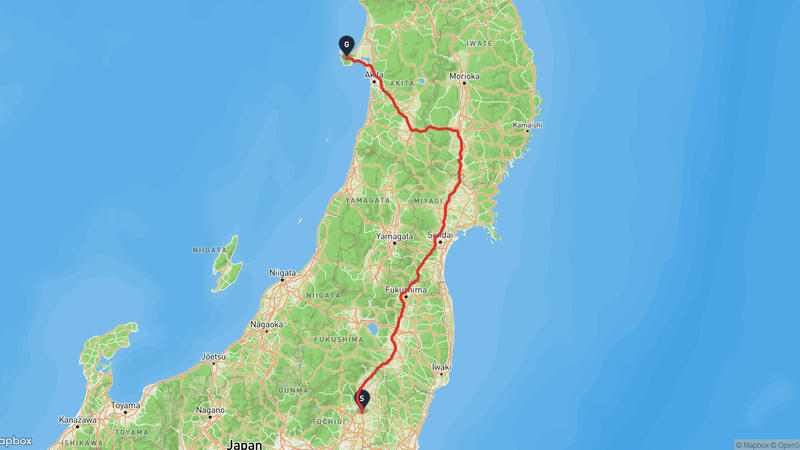 Sakura to Oga Peninsula Drive