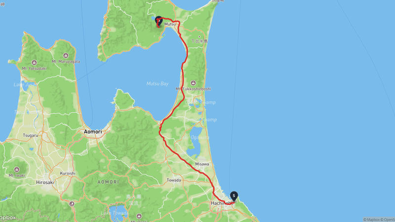 八戸市至恐山 駕車路線