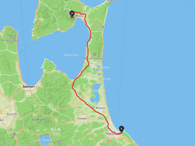 八戸市 → 恐山