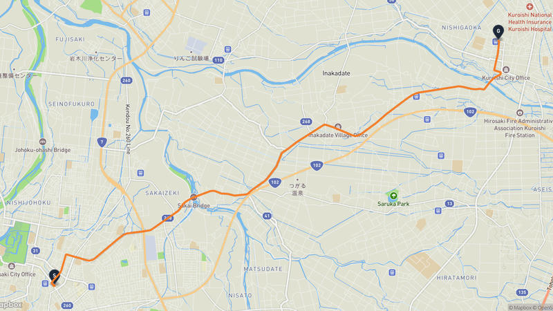 เส้นทางจักรยาน ปราสาทฮิโรซากิ-Kuroishi