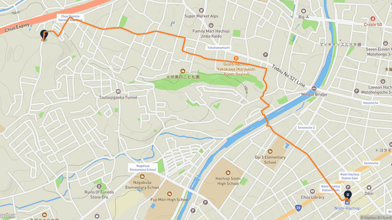 八王子市 徒步路线