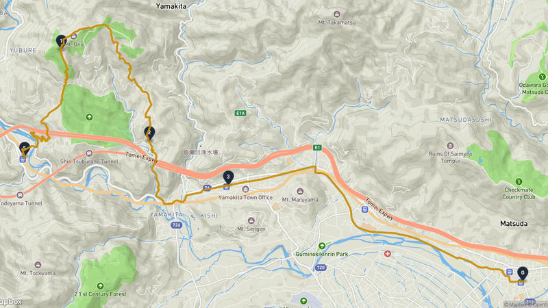 Yamakita to Matsuda Hiking Route