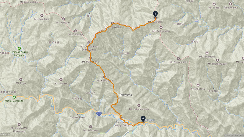 Mount Kumotori to Tabayama Hiking Route