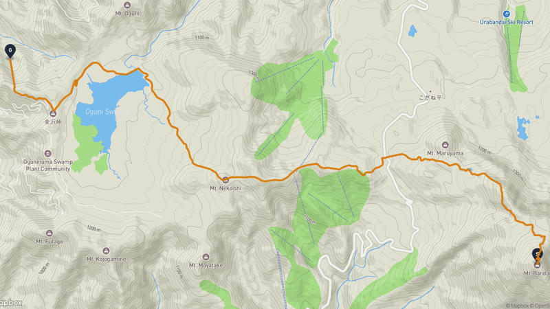 Mount Bandai to Kitakata Hiking Route