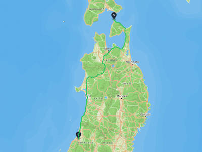 大間崎 → 致道博物館