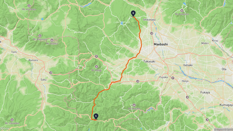 上野村至渋川市 登山路線