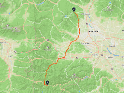 上野村 → 渋川市