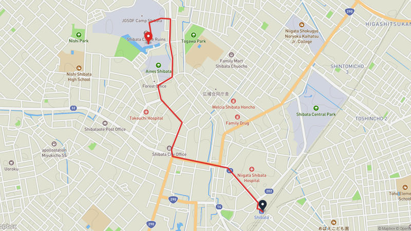 เส้นทางเดินป่า Shibata Castle Ruins Park-Shibata Castle
