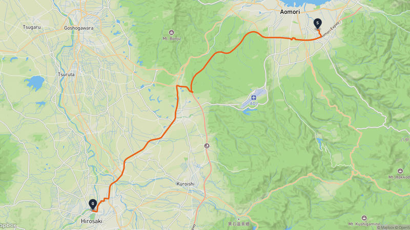 Aomori to Hirosaki Castle Drive