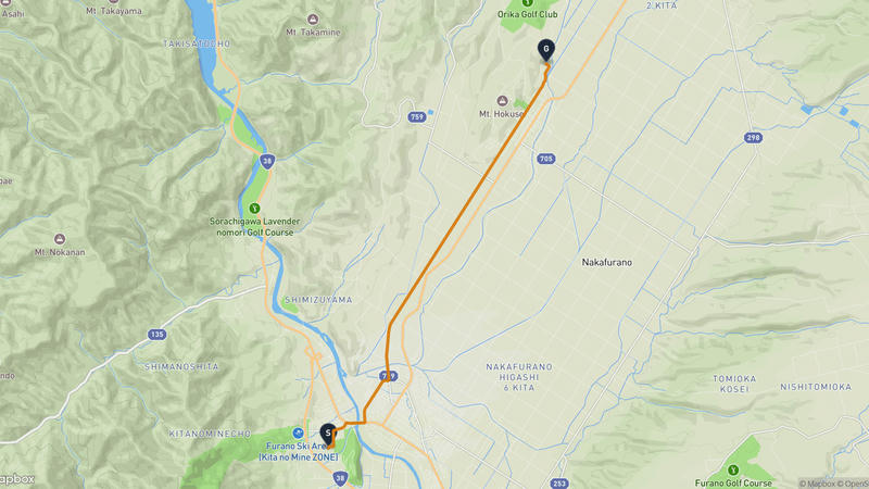 เส้นทางขับรถ Furano-Nakafurano