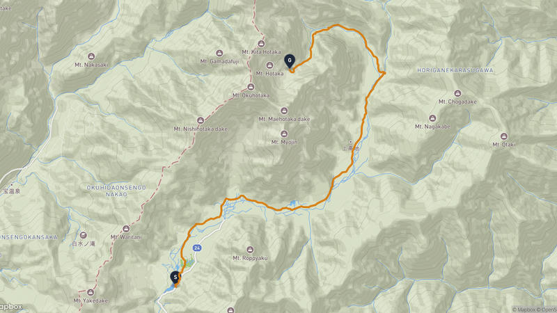 Kasumizawa take to Mount Hotakadake Hiking Route