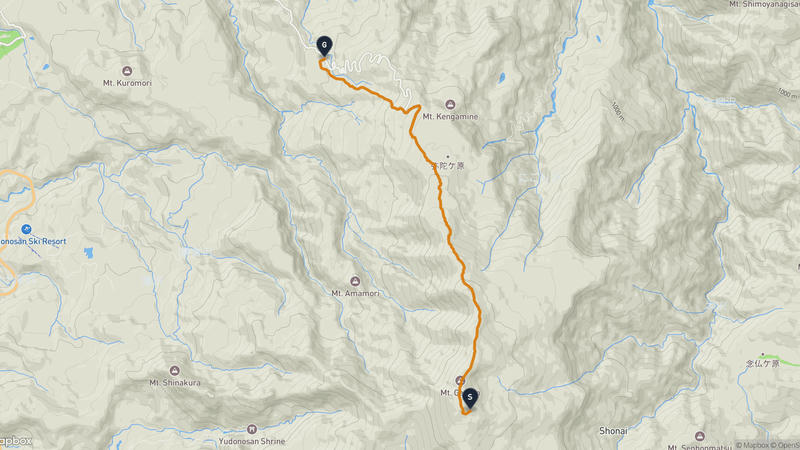 Mount Gassan to Shonai Hiking Route