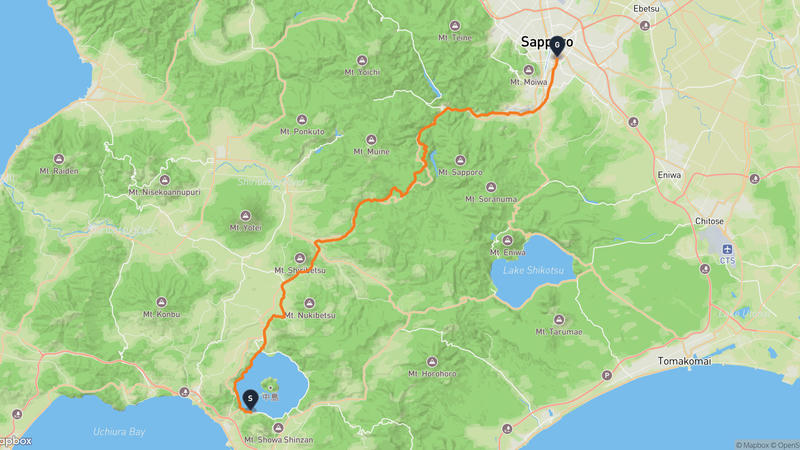 洞爺湖町至中島公園 登山路線