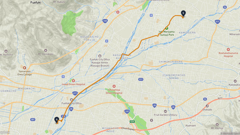 清白寺〜山梨県立博物館 ハイキングルート