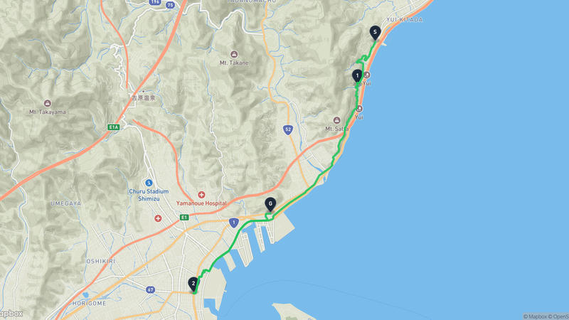 静岡市清水区至清見寺 登山路線