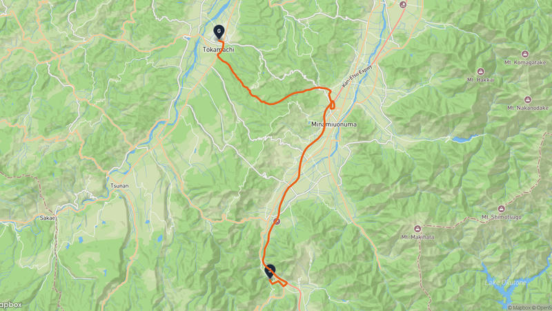 Yuzawa~Tokamachi 드라이브 루트