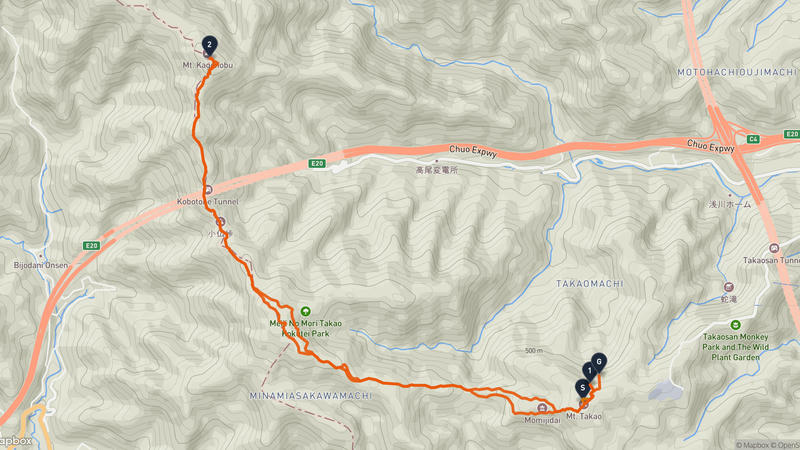 高尾山 徒步路线
