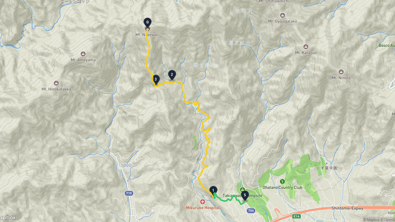 Hadano to Tanzawa-Ōyama Quasi-National Park Hiking Route