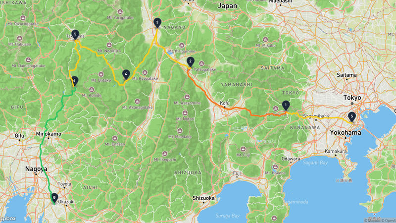 東芝未來科學館至安城市 骑行路线